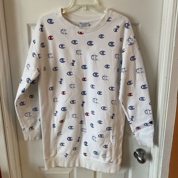 Vintage 90’s Champion Reverse Weave Sweatshirt Men’s Medium Spell Out Pullover - Picture 1 of 13